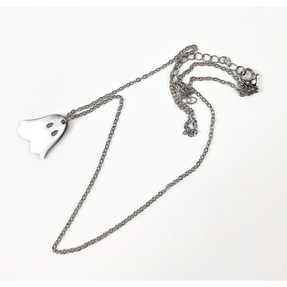 Ghost Titanium Pendent Necklace Size 17" & 2.5" Extender